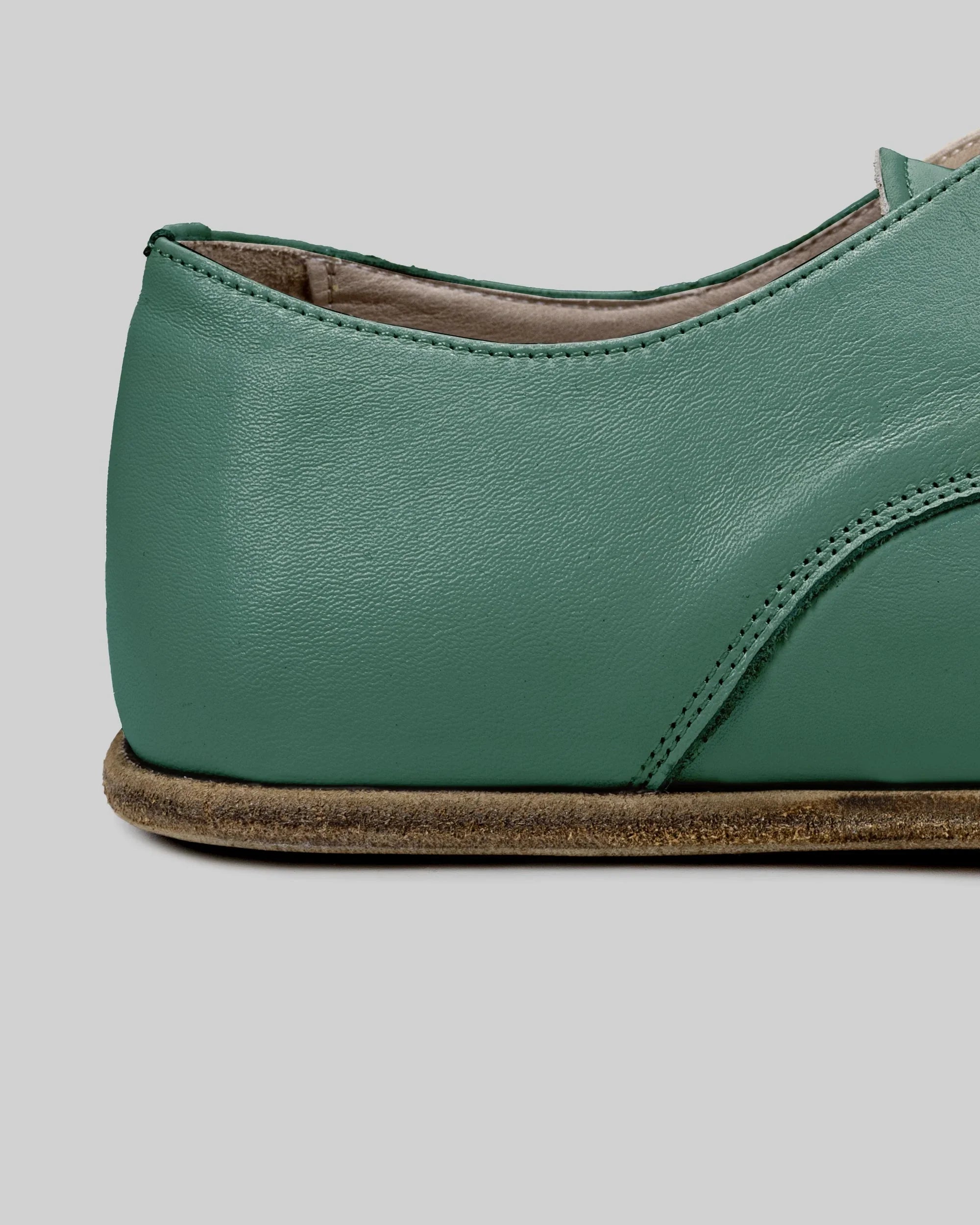 Top view Green Oxford Shoes - Handcrafted Calf Leather | Bespoky