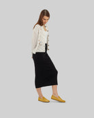 Back view Mustard Barefoot Shoes - Calf Leather Handcrafted | Bespoky