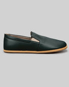 Top view Dark Green Barefoot Shoes - Handcrafted Calf Leather | Bespoky