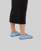 Detail Baby Blue Barefoot Shoes - Handcrafted Calf Leather Turkey | Bespoky