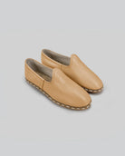 Women's Melon Yellow Yemeni Shoes - Handcrafted Calf Leather Wide Toe Box | Bespoky