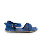 Side view Blue Barefoot Sandal - Calf Leather Zero Drop | Bespoky