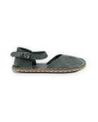 Side view Green Barefoot Sandal - Calf Leather Zero Drop | Bespoky