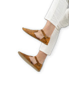 Top view Tan Barefoot Sandal - Handcrafted Calf Leather | Bespoky