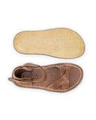 Detail Tan Barefoot Sandal - Handcrafted Calf Leather Turkey | Bespoky