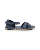 Side view Navy Blue Barefoot Sandal - Calf Leather Zero Drop | Bespoky