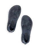 Women's Navy Blue Barefoot Sandal - Handcrafted Calf Leather Wide Toe Box | Bespoky
