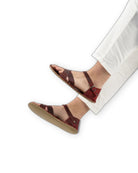 Top view Red Barefoot Sandal - Handcrafted Calf Leather | Bespoky