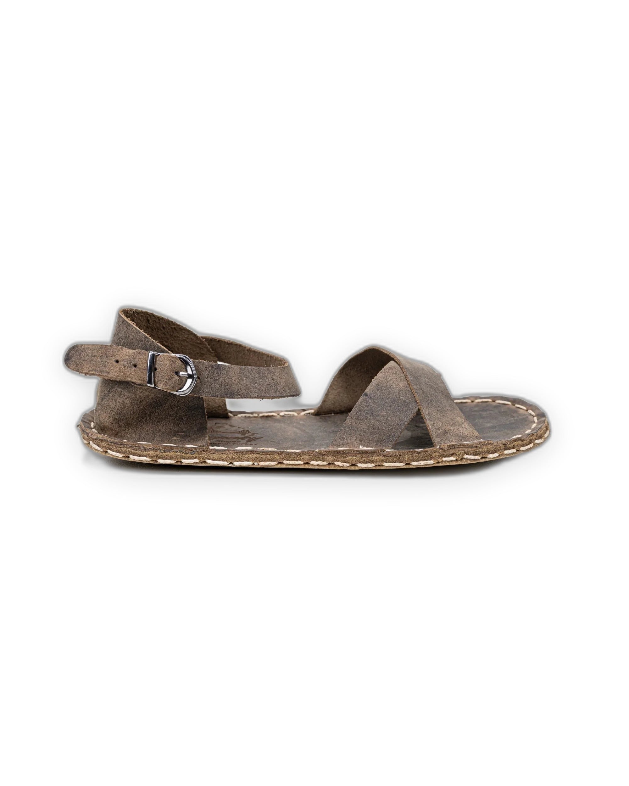 Side view Leather Barefoot Sandal - Calf Leather Zero Drop | Bespoky