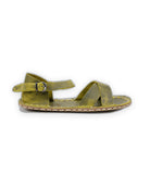 Side view Yellow Barefoot Sandal - Calf Leather Zero Drop | Bespoky