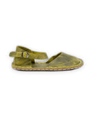 Side view Yellow Barefoot Sandal - Calf Leather Zero Drop | Bespoky