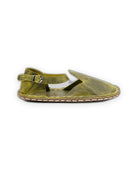 Side view Yellow Barefoot Sandal - Calf Leather Zero Drop | Bespoky