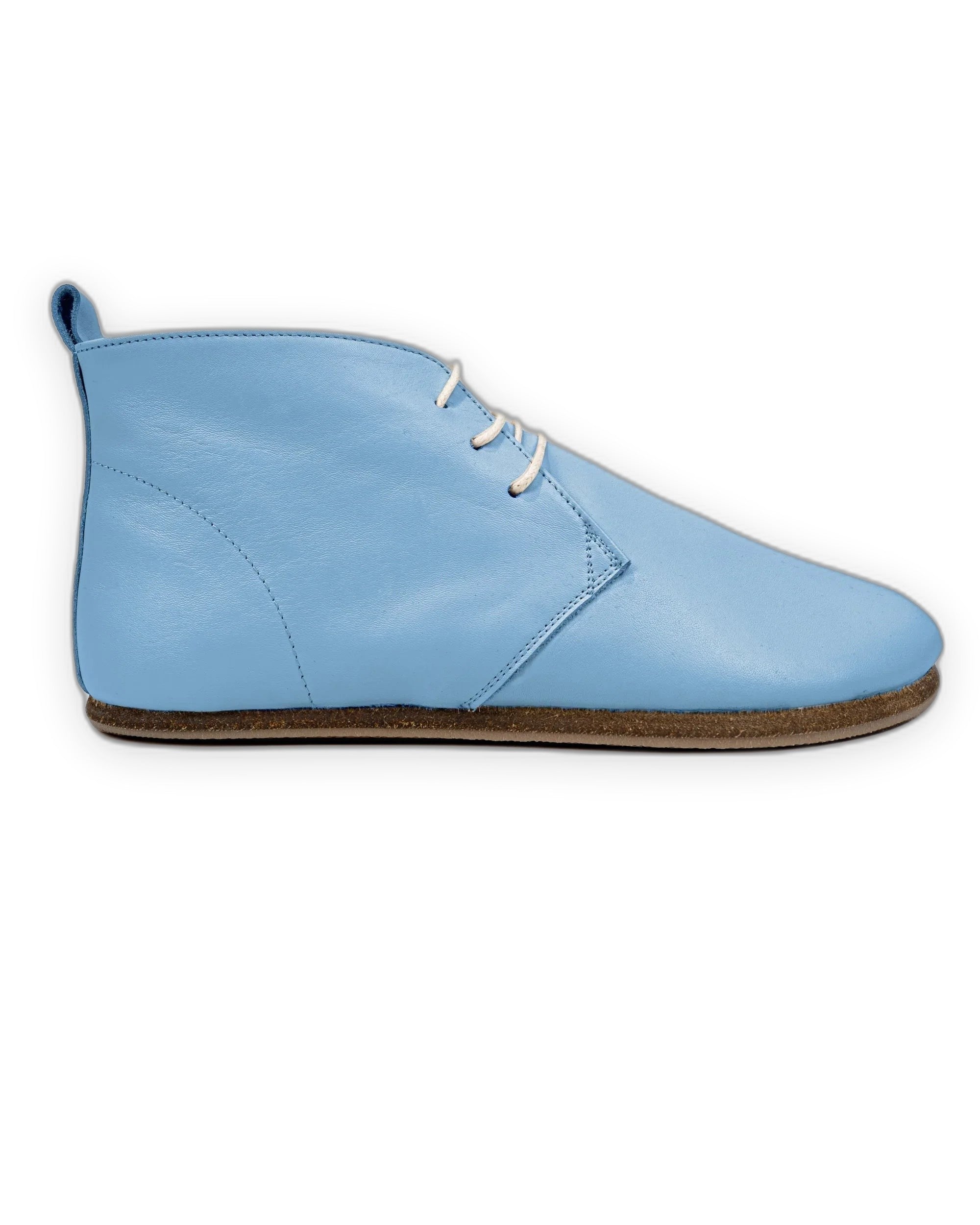Top view Baby Blue Ankle Boots - Handcrafted Calf Leather | Bespoky