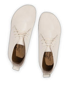 Side view Cream Ankle Boots - Calf Leather Zero Drop | Bespoky