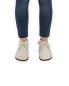 Detail Cream Ankle Boots - Handcrafted Calf Leather Turkey | Bespoky