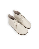 Men's Cream Ankle Boots - Handcrafted Calf Leather Wide Toe Box | Bespoky
