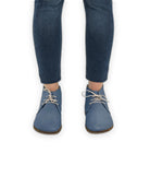 Back view Jean Blue Ankle Boots - Calf Leather Handcrafted | Bespoky