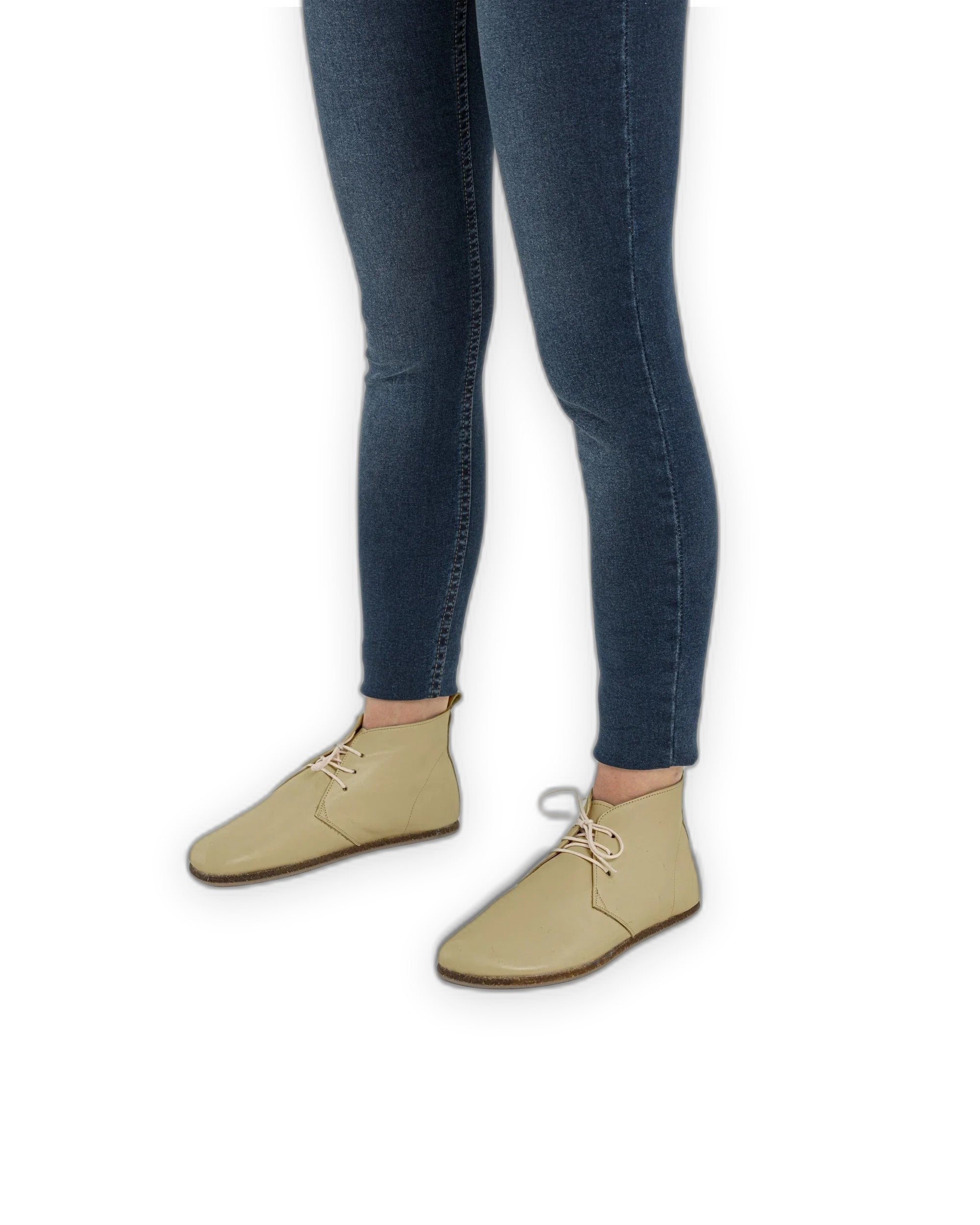 Close-up calf leather - Yellow Ankle Boots Detail | Bespoky