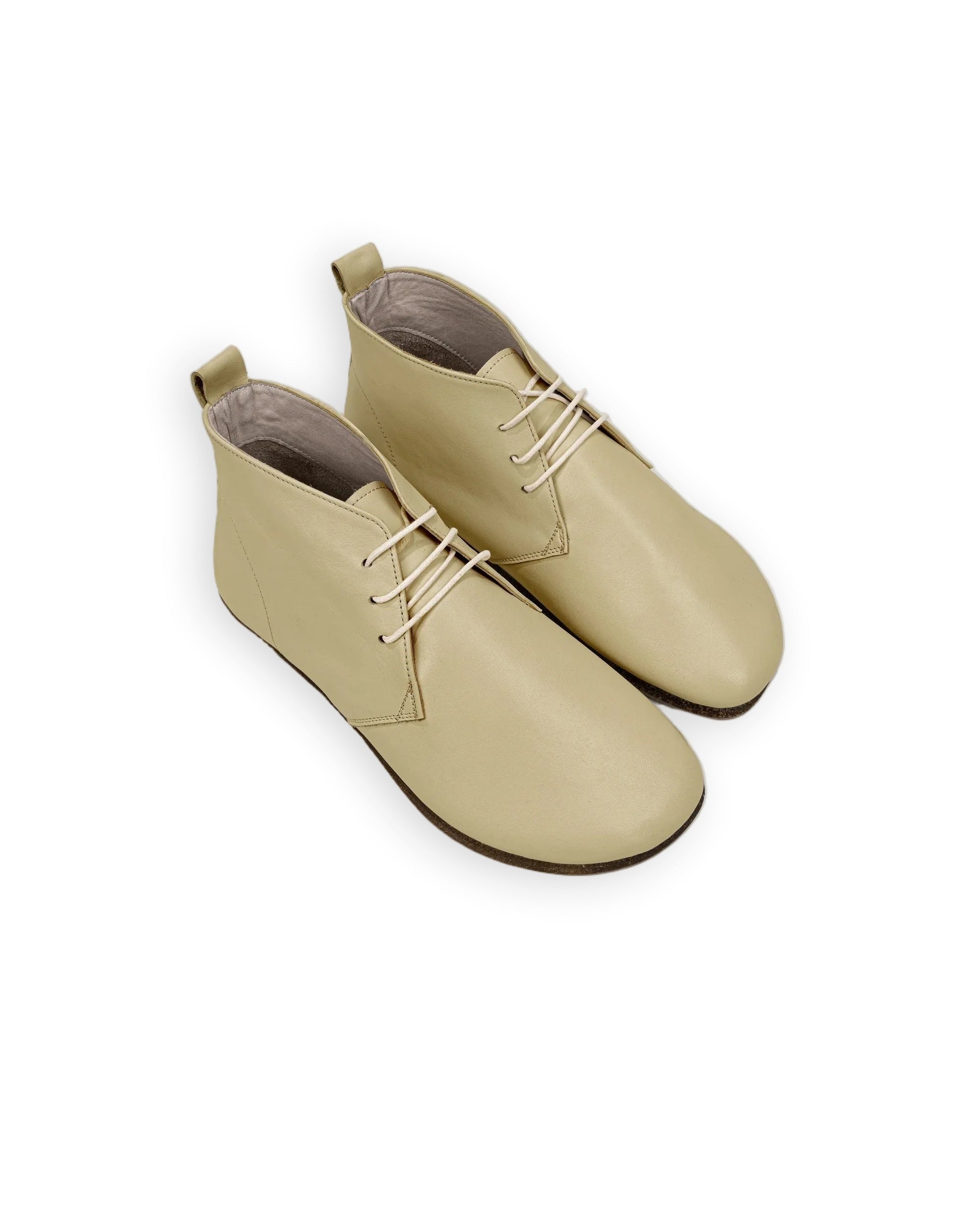 Men's Yellow Ankle Boots - Handcrafted Calf Leather Wide Toe Box | Bespoky