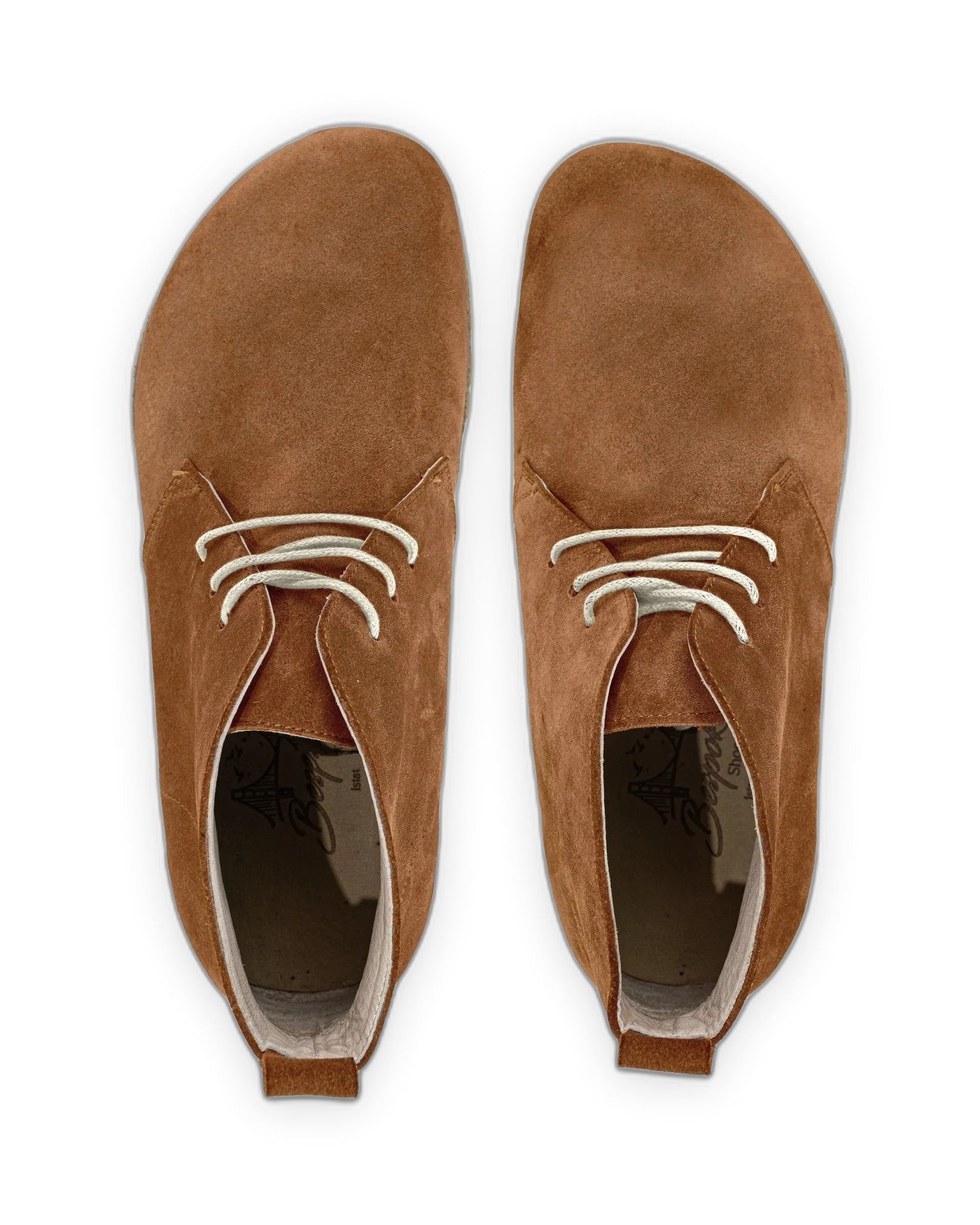 Side view Suede Ankle Boots - Calf Leather Zero Drop | Bespoky
