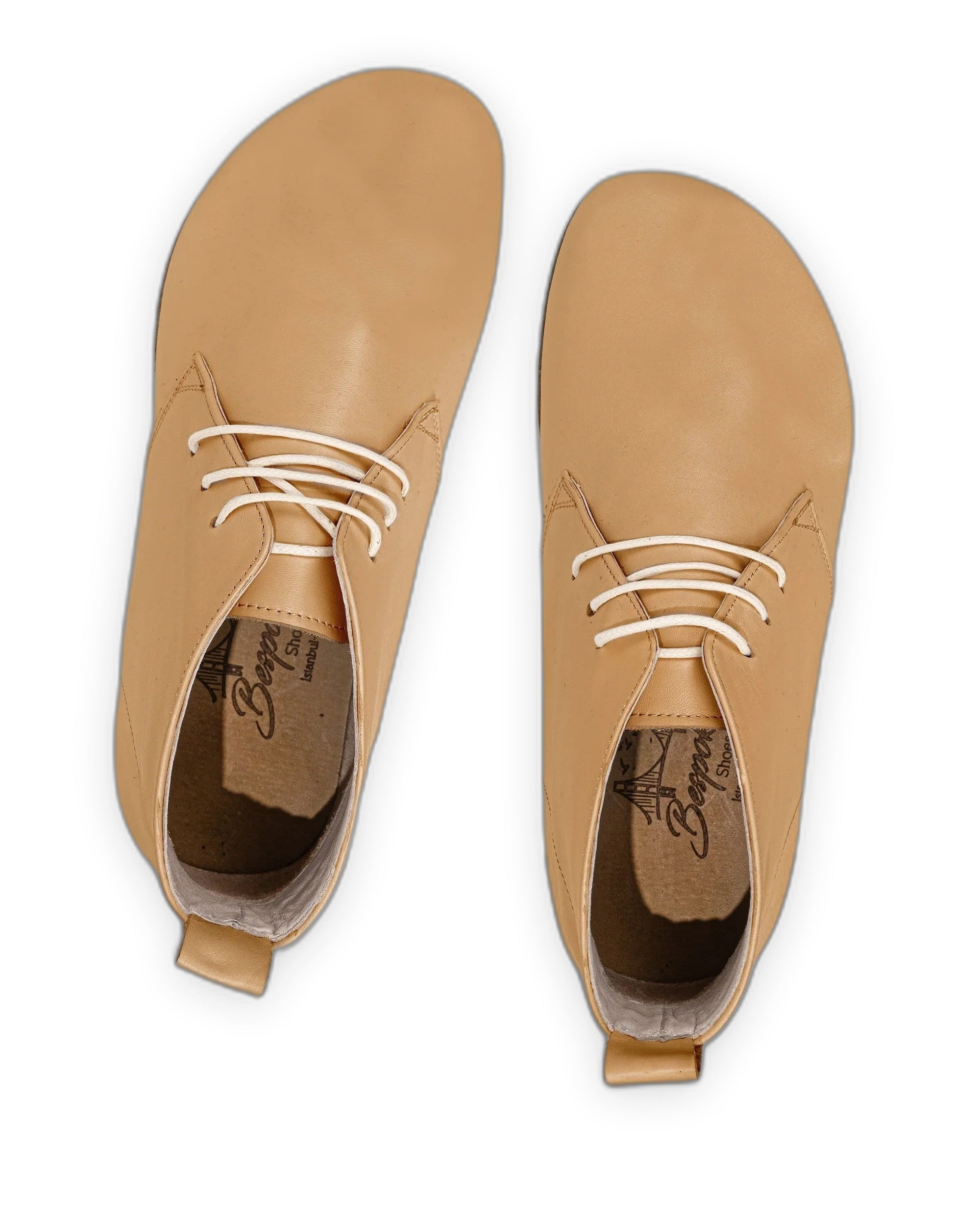 Side view Melon Yellow Ankle Boots - Calf Leather Zero Drop | Bespoky
