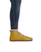 Close-up calf leather - Mustard Ankle Boots Detail | Bespoky