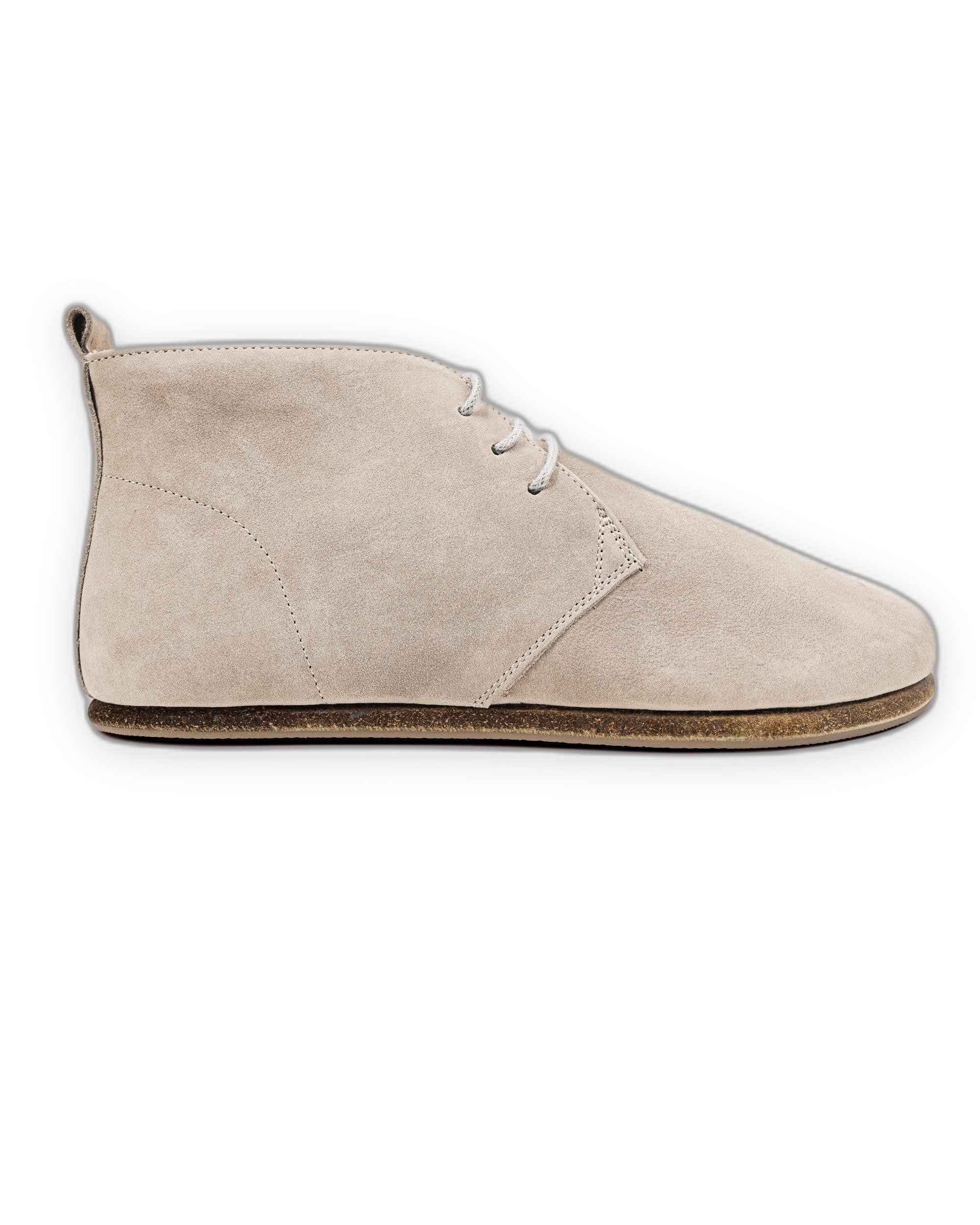 Top view Beige Nubuck Ankle Boots - Handcrafted Calf Leather | Bespoky