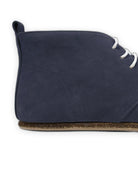 Detail Navy Nubuck Ankle Boots - Handcrafted Calf Leather Turkey | Bespoky