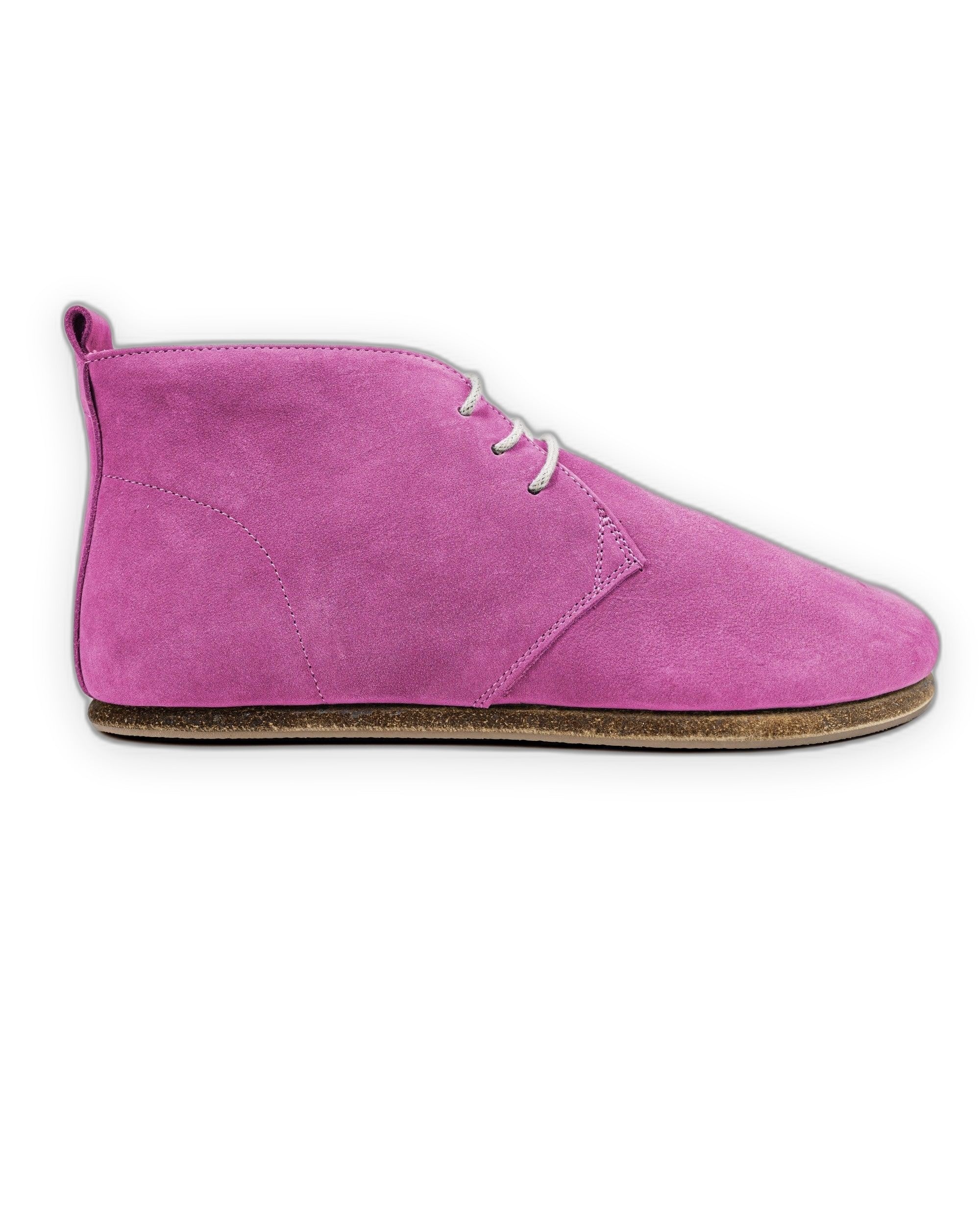 Top view Pink Nubuck Ankle Boots - Handcrafted Calf Leather | Bespoky