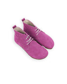 Men's Pink Nubuck Ankle Boots - Handcrafted Calf Leather Wide Toe Box | Bespoky