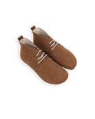 Men's Tan Nubuck Ankle Boots - Handcrafted Calf Leather Wide Toe Box | Bespoky