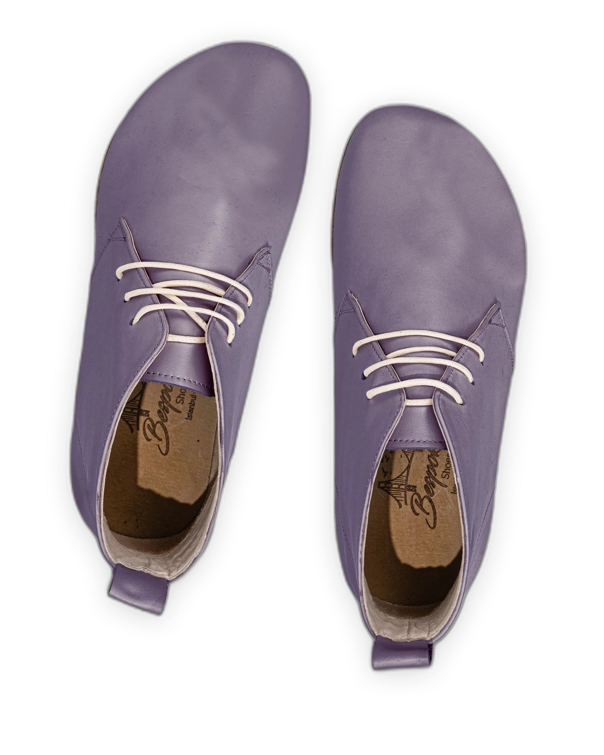 Side view Purple Ankle Boots - Calf Leather Zero Drop | Bespoky