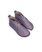 Men's Purple Ankle Boots - Handcrafted Calf Leather Wide Toe Box | Bespoky