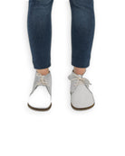 Pair White Ankle Boots - Barefoot Wide Toe Calf Leather | Bespoky