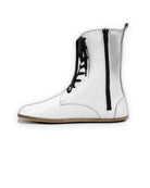 Back view White Barefoot Boot - Calf Leather Handcrafted | Bespoky