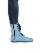 Pair Baby Blue Barefoot Boot - Barefoot Wide Toe Calf Leather | Bespoky