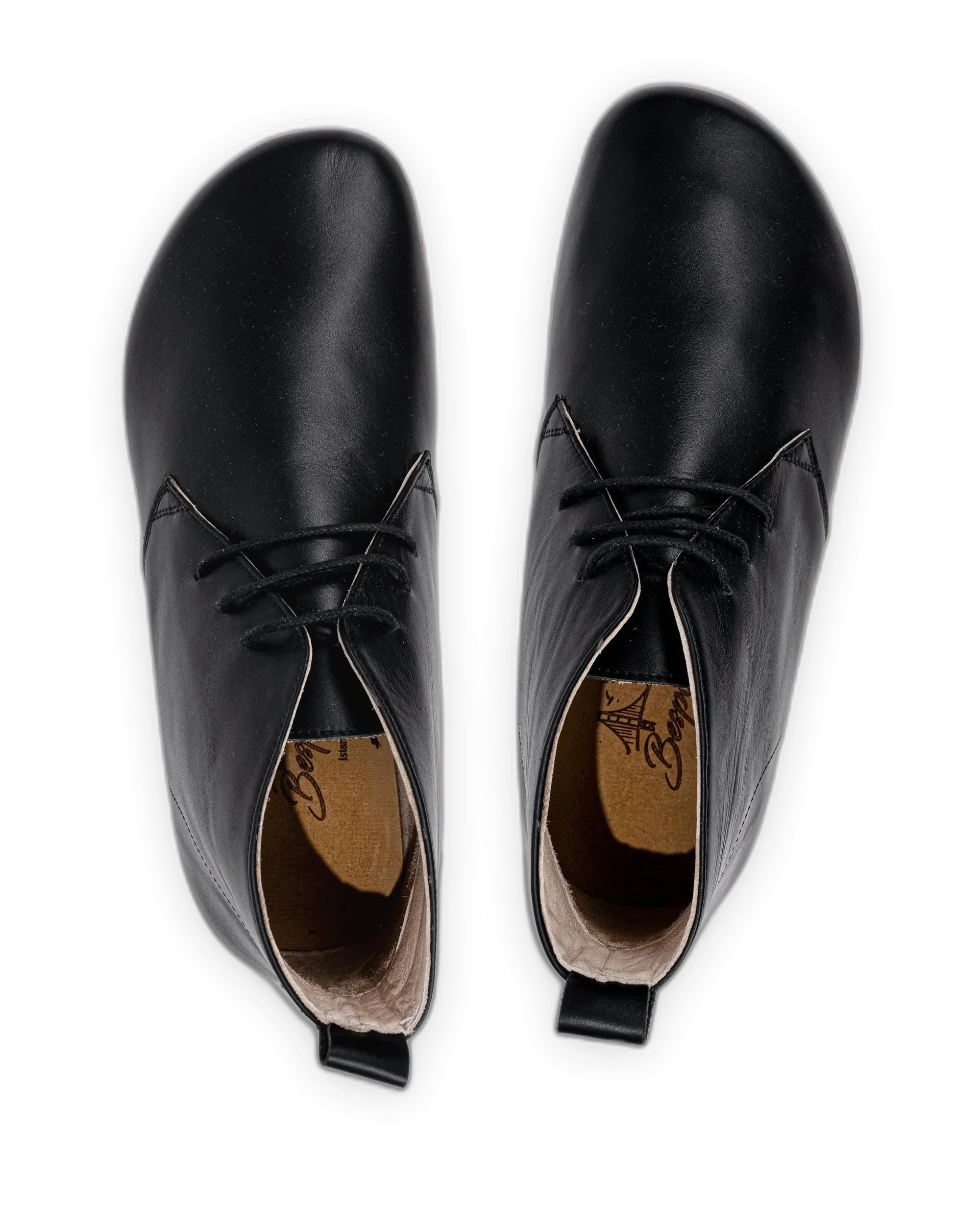 Top view Black Ankle Boots - Handcrafted Calf Leather | Bespoky