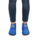Detail Blue Ankle Boots - Handcrafted Calf Leather Turkey | Bespoky