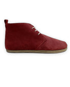 Detail Burgundy Suede Ankle Boots - Handcrafted Calf Leather Turkey | Bespoky