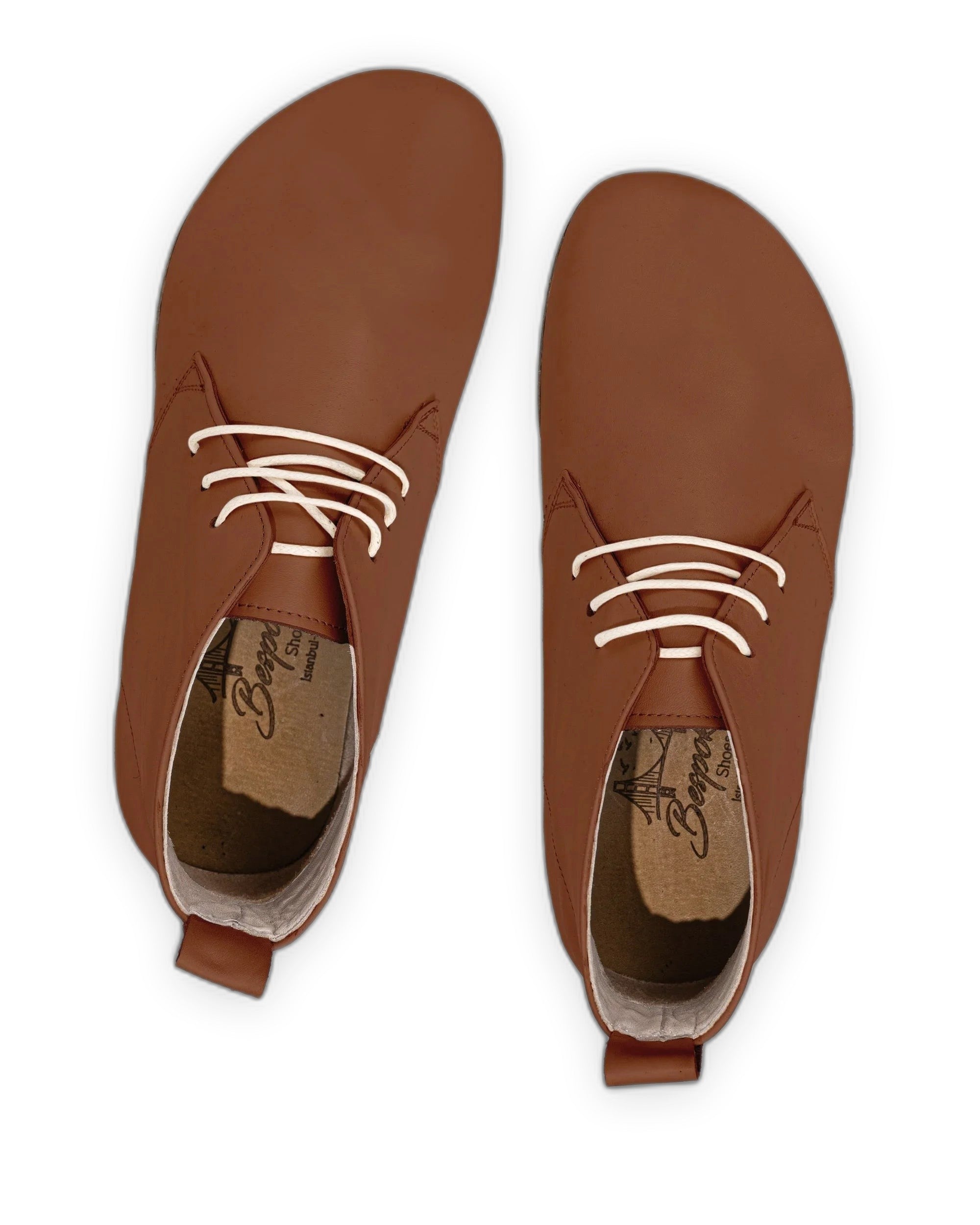 Top view Dark Brown Ankle Boots - Handcrafted Calf Leather | Bespoky