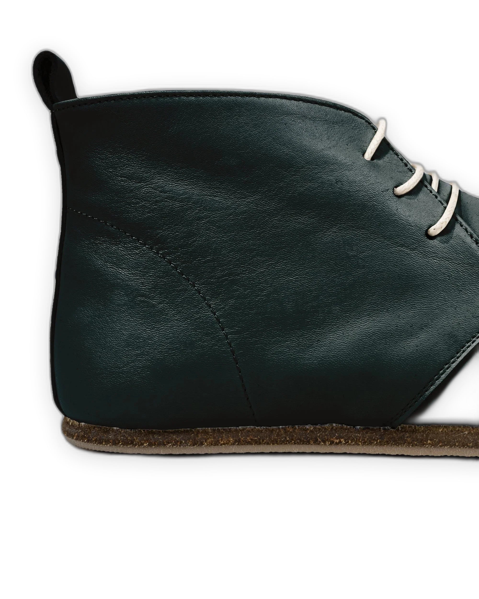 Detail Dark Green Ankle Boots - Handcrafted Calf Leather Turkey | Bespoky