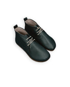 Women's Dark Green Ankle Boots - Handcrafted Calf Leather Wide Toe Box | Bespoky