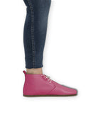 Close-up calf leather - Fuchsia Ankle Boots Detail | Bespoky