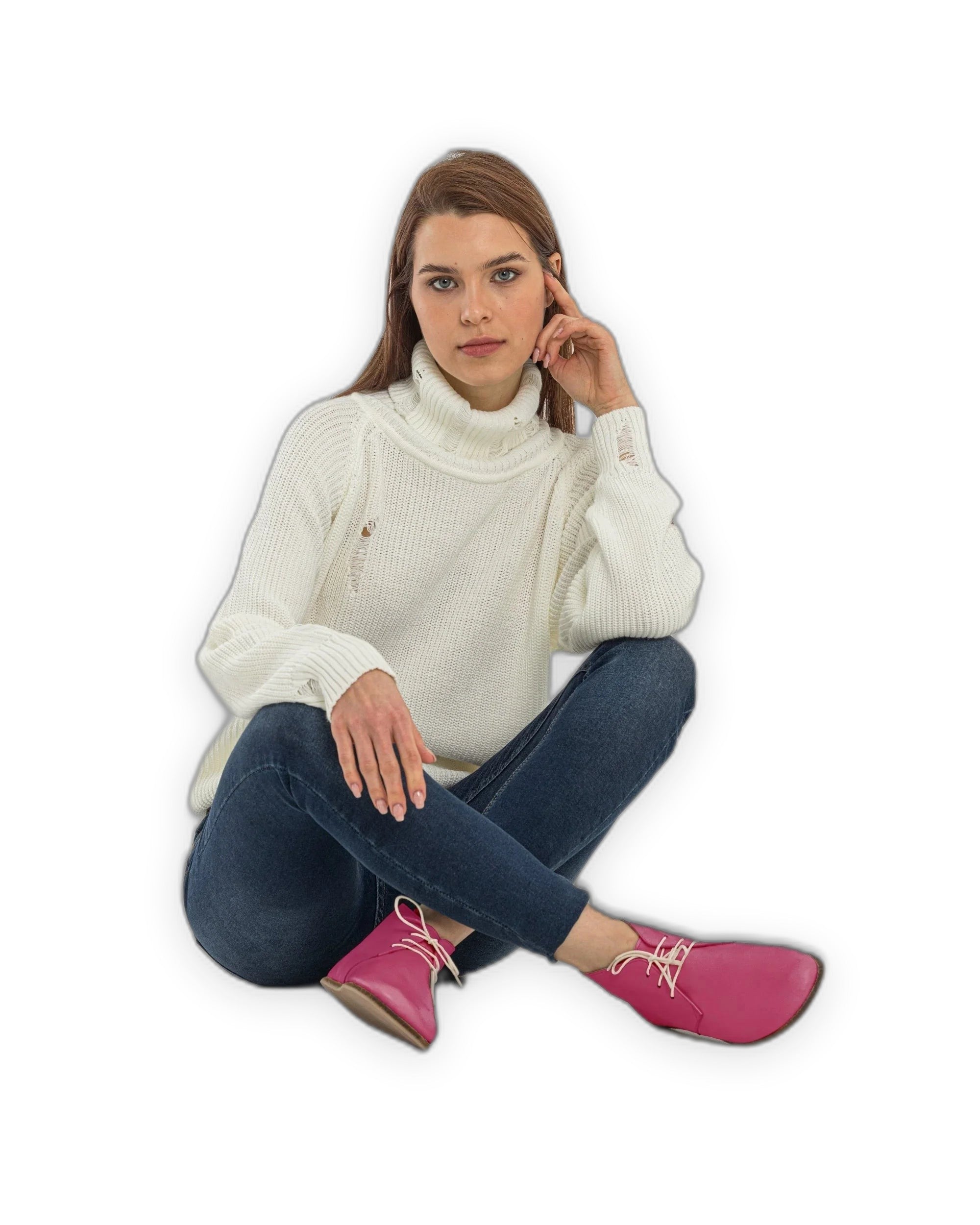 Sole detail Fuchsia Ankle Boots - Zero Drop Calf Leather | Bespoky