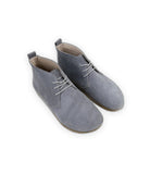 Women's Grey Suede Ankle Boots - Handcrafted Calf Leather Wide Toe Box | Bespoky