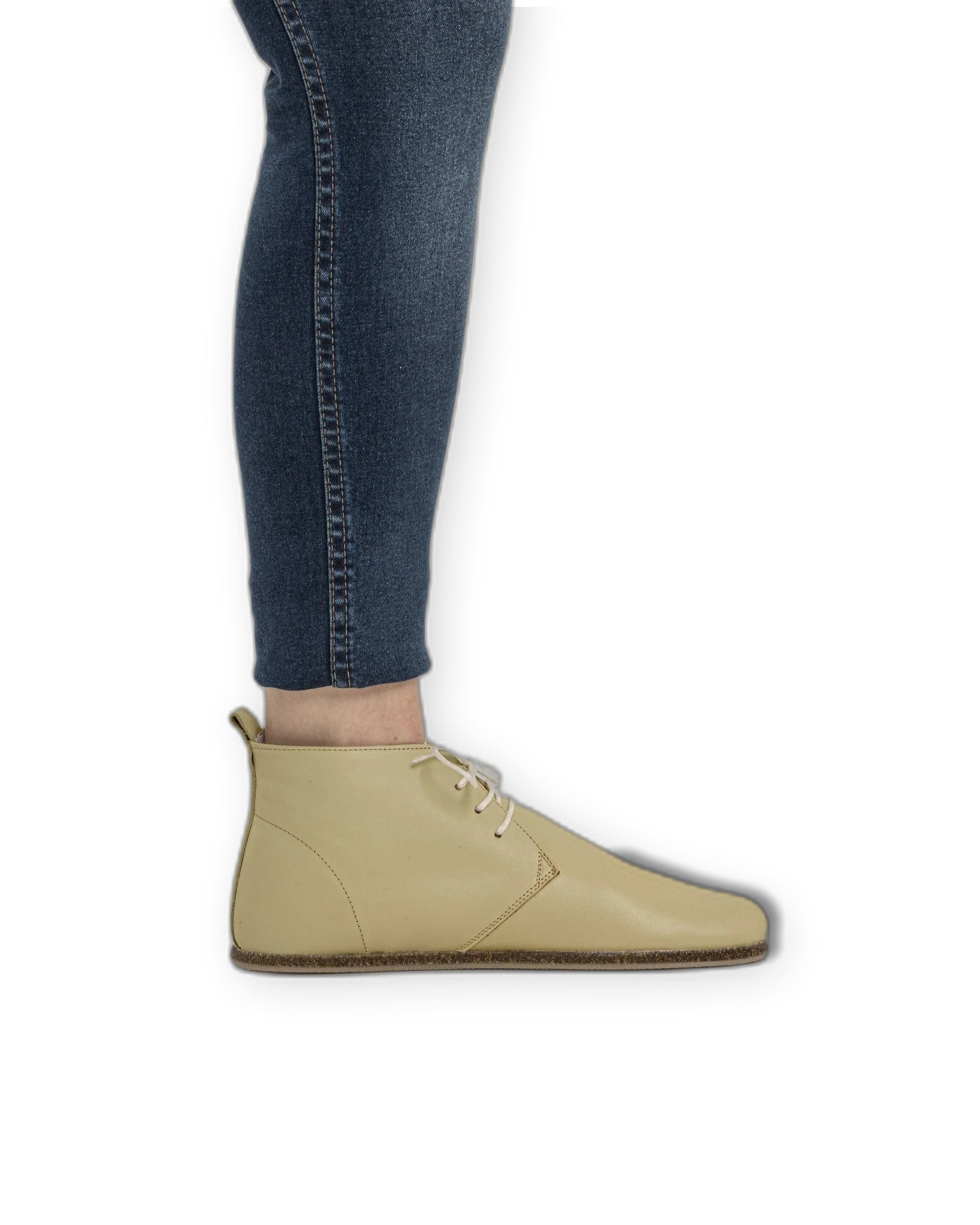 Back view Yellow Ankle Boots - Calf Leather Handcrafted | Bespoky