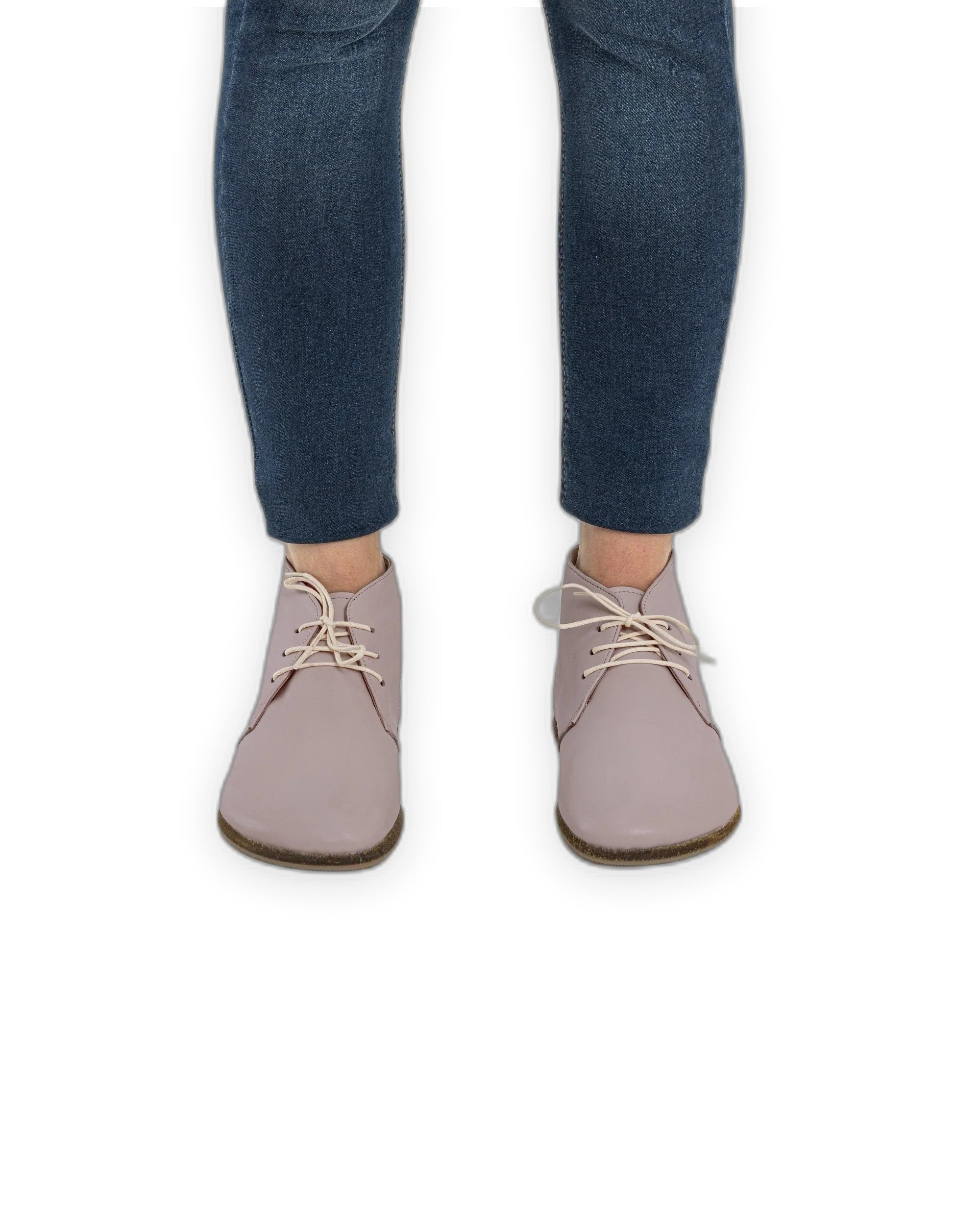 Sole detail Pink Ankle Boots - Zero Drop Calf Leather | Bespoky