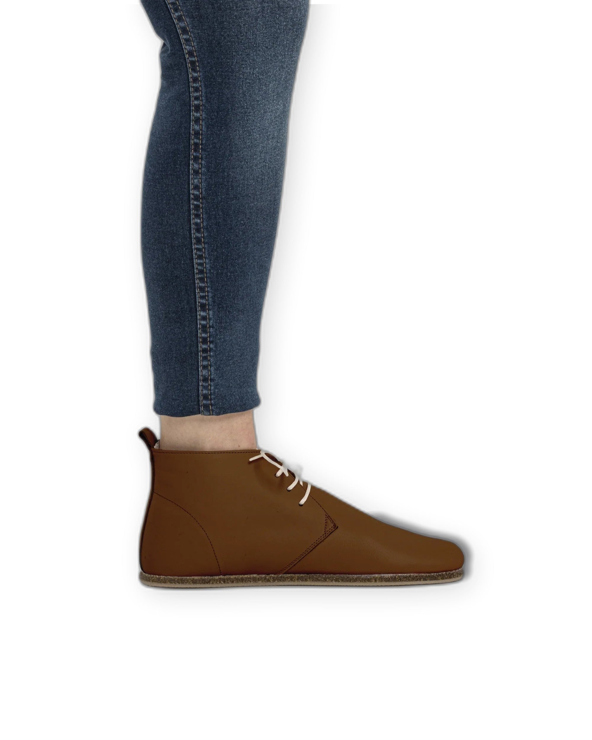 Sole detail Tan Ankle Boots - Zero Drop Calf Leather | Bespoky