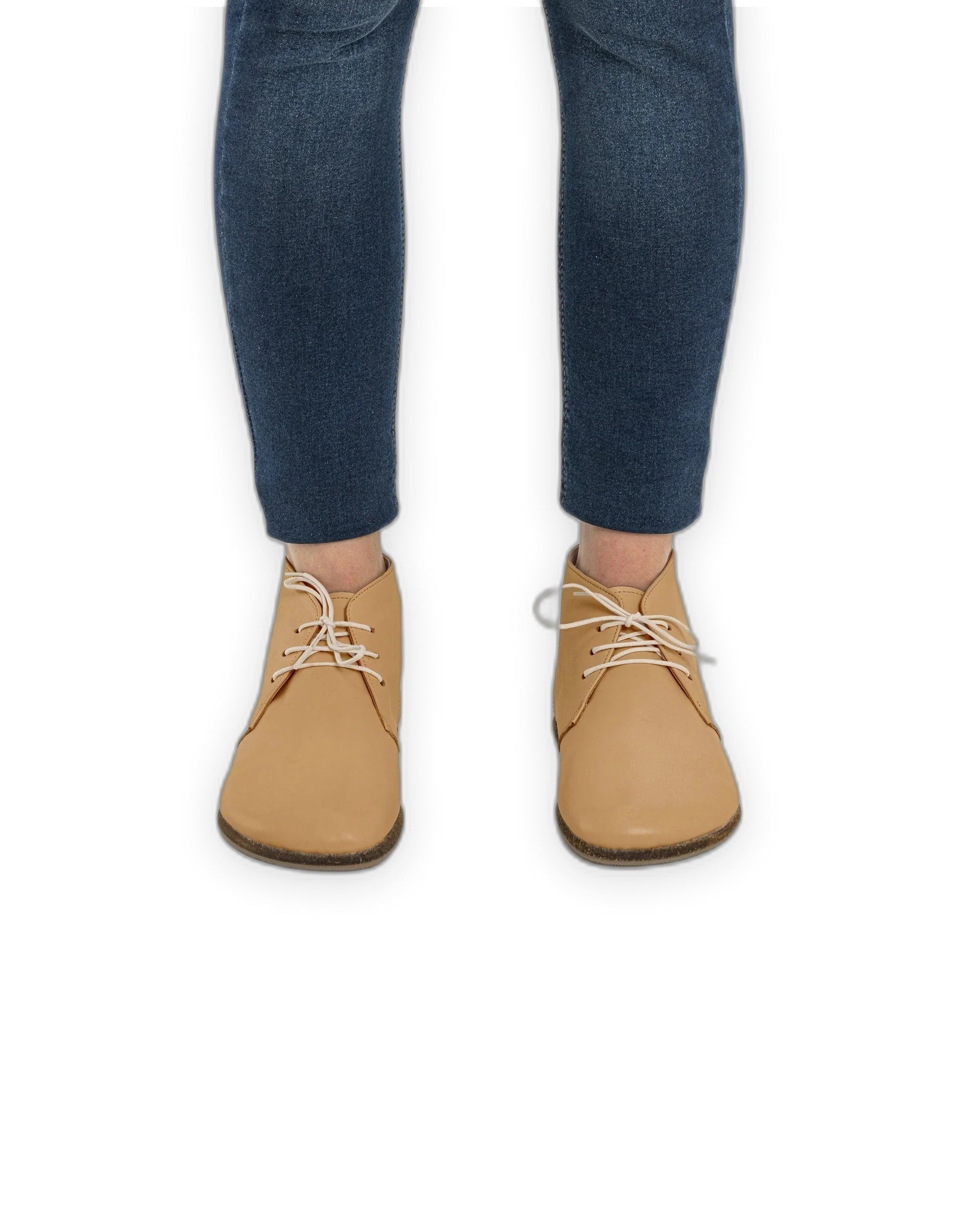 Close-up calf leather - Melon Yellow Ankle Boots Detail | Bespoky