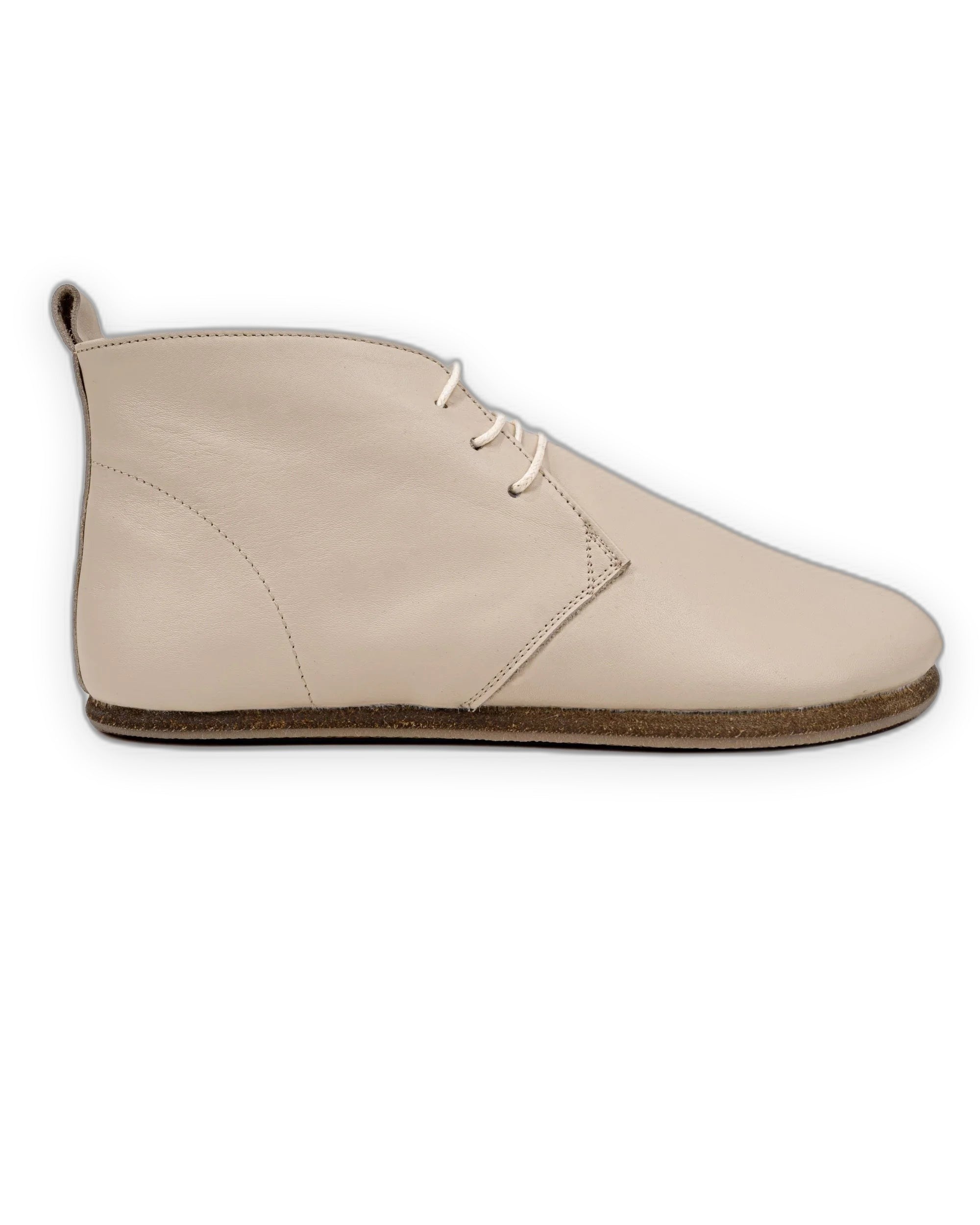 Close-up calf leather - Beige Ankle Boots Detail | Bespoky